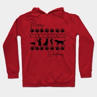 Merry Woofmas Ugly Christmas Sweater Pattern Hoodie